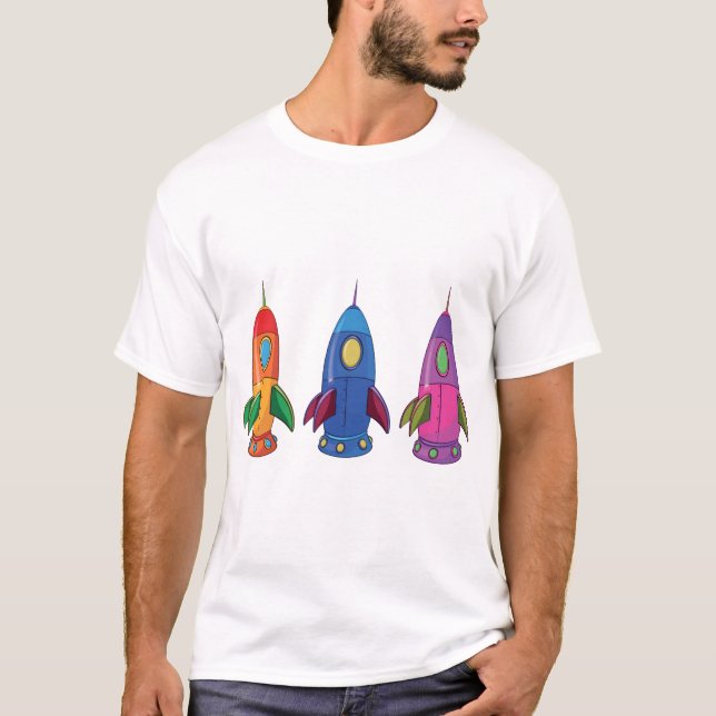 Camiseta para hombre de tres Rockets (Anverso)
