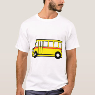 Camiseta para hombre del autobús escolar amarillo