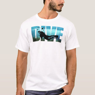 Camiseta para hombre del buceo con escafandra de