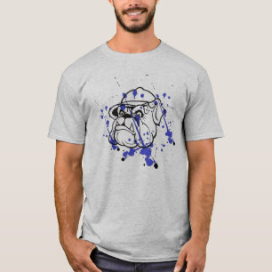 Camiseta para hombre del bulldog de Splatted