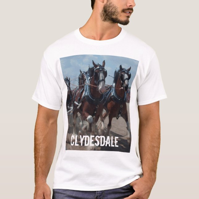 Camiseta para hombre del caballo de Clydesdale (Anverso)