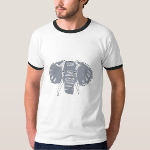 Camiseta para hombre del campanero del elefante