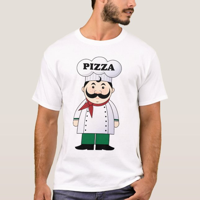 Camiseta para hombre del cocinero de la pizza (Anverso)