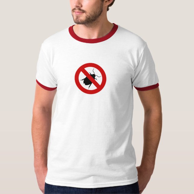 Camiseta para hombre del combatiente del insecto (Anverso)