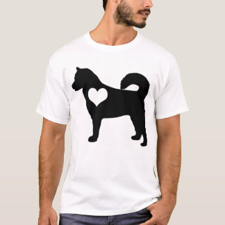 Camiseta para hombre del corazón del Malamute de