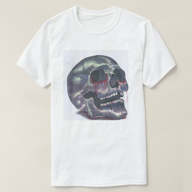 Camiseta para hombre del cráneo (Diseño del anverso)