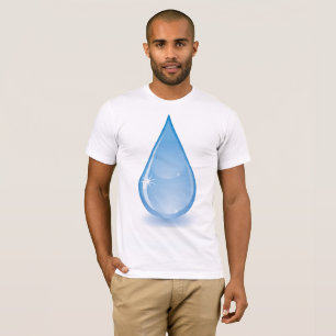 Camiseta para hombre del descenso del agua que