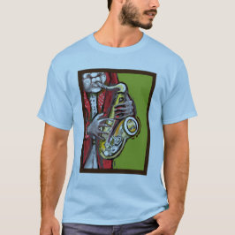 Camiseta para hombre del hombre del saxofón