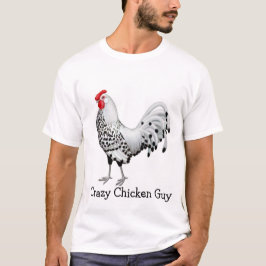 Camiseta para hombre del individuo loco del pollo