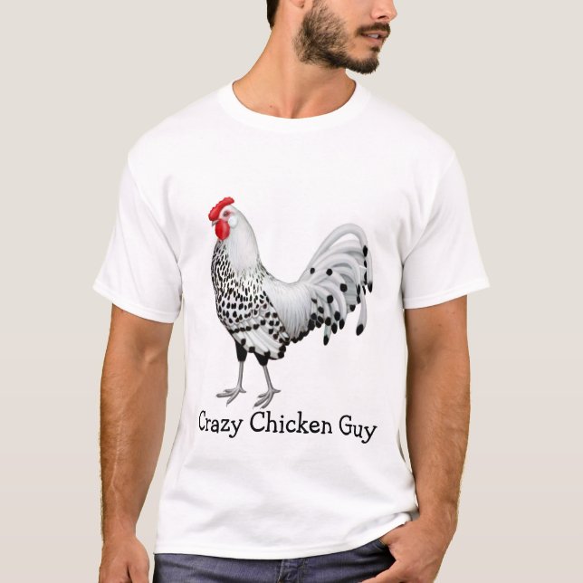 Camiseta para hombre del individuo loco del pollo (Anverso)