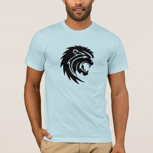 Camiseta para hombre del león del rugido (Anverso)