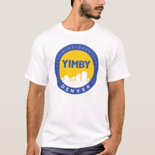 Camiseta para hombre del logotipo de YIMBY Denver