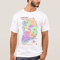 Camiseta para hombre del mapa de Corea