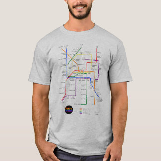 Camiseta para hombre del metro del orgullo