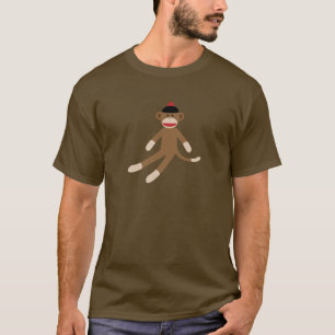 camiseta para hombre del mono del calcetín