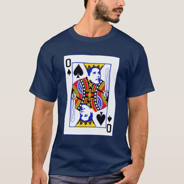 Camiseta para hombre del naipe de Obama (Anverso)