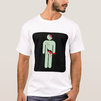 Camiseta para hombre del negro del Rótulo del