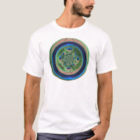 Camiseta para hombre del pavo real abstracto