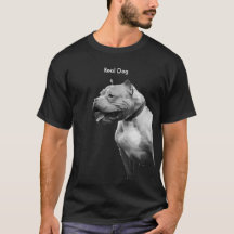 Camiseta para hombre del perro real del pitbull