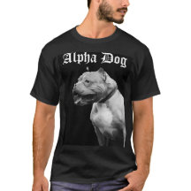 Camiseta para hombre del pitbull alfa del perro