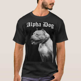 Camiseta para hombre del pitbull alfa del perro