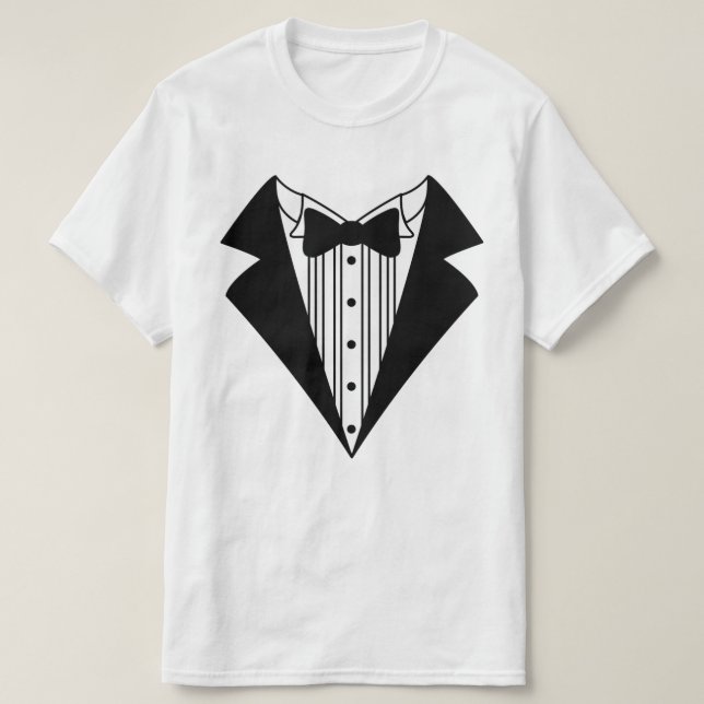 Camiseta para hombre del smoking (Diseño del anverso)