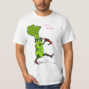 Camiseta para hombre del valor del apio fuerte