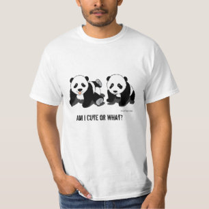 Camiseta para hombre del valor del oso de panda