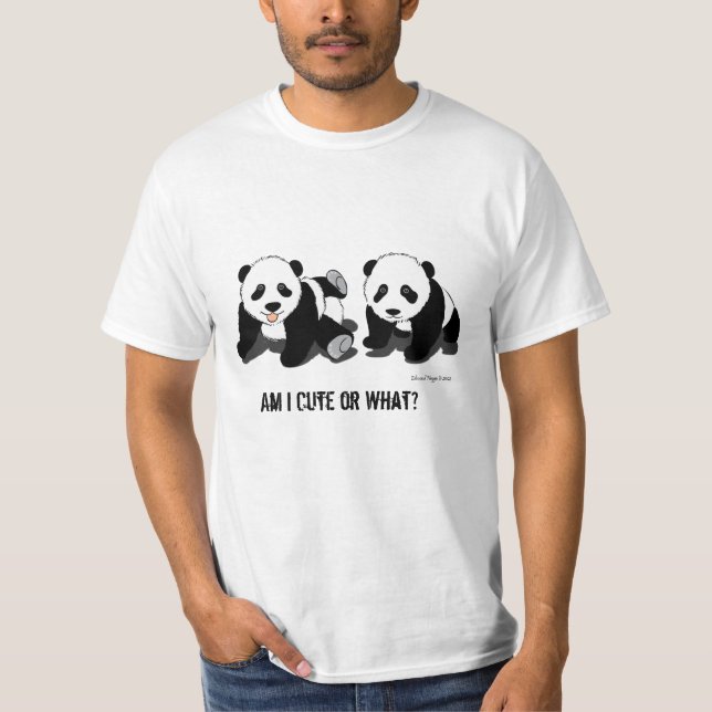 Camiseta para hombre del valor del oso de panda (Anverso)