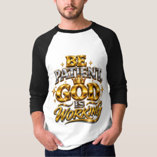 Camiseta para hombre Dios está trabajando sea paci