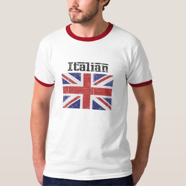 Camiseta para hombre divertida de la bandera (Anverso)