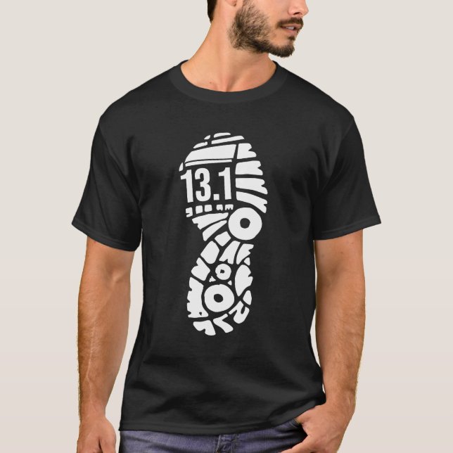 camiseta para hombre divertida del medio maratón (Anverso)