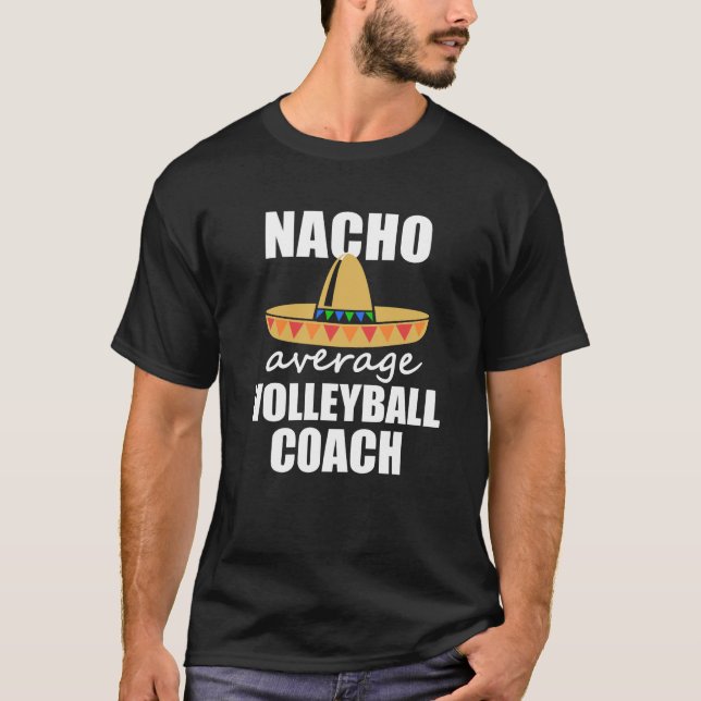 Camiseta Para hombre divertido del voleibol del Nacho de la (Anverso)