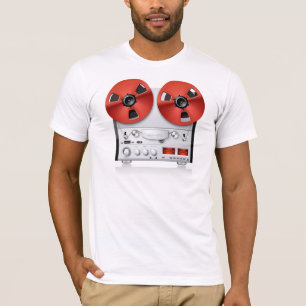 Camiseta para hombre estérea del vintage