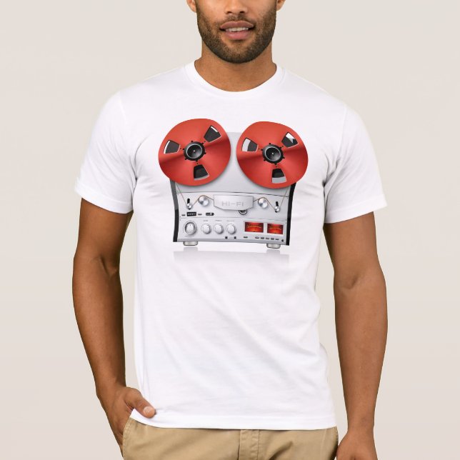 Camiseta para hombre estérea del vintage (Anverso)