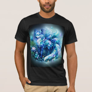 Camiseta para hombre Fox Art Fantasy de Cristal