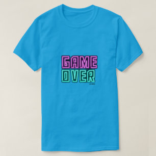 Camiseta para hombre Game Over Neon Gamer 