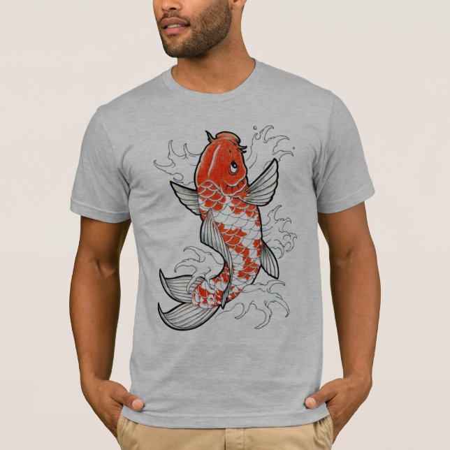 Camiseta para hombre gris semi cabida tímida de (Anverso)