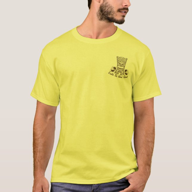 Camiseta para hombre hecha un podcast isla exótica (Anverso)
