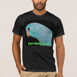Camiseta para hombre negra básica de la roca azul
