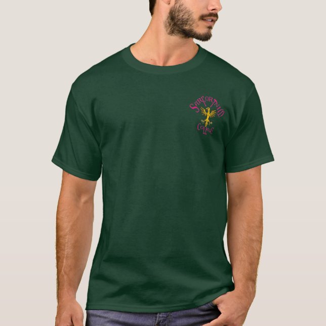Camiseta para hombre negra de la universidad 1 de (Anverso)