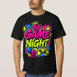 Camiseta para hombre para noche de juegos de graff