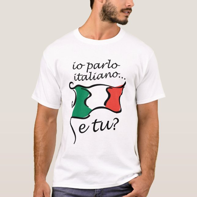 Camiseta para hombre: Parlo Italiano del Io (Anverso)