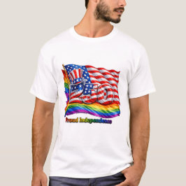 Camiseta para hombre Proud Independence LGBTQ Amer
