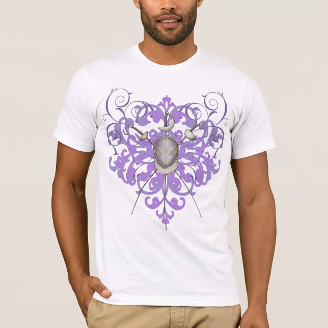 Camiseta para hombre púrpura urbana de la máscara (Anverso)
