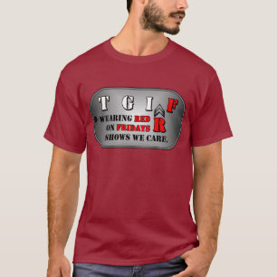 Camiseta para hombre roja de viernes