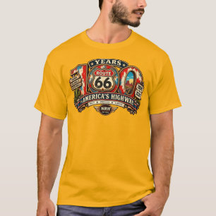 Camiseta para hombre Route 66 100 años de la carre