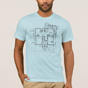 Camiseta para hombre semi cabida del azul del