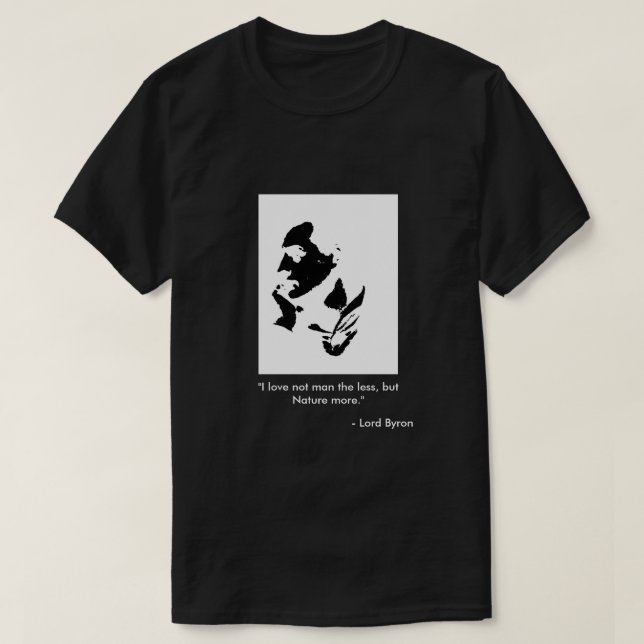 Camiseta para hombre - señor Byron, poesía (Diseño del anverso)