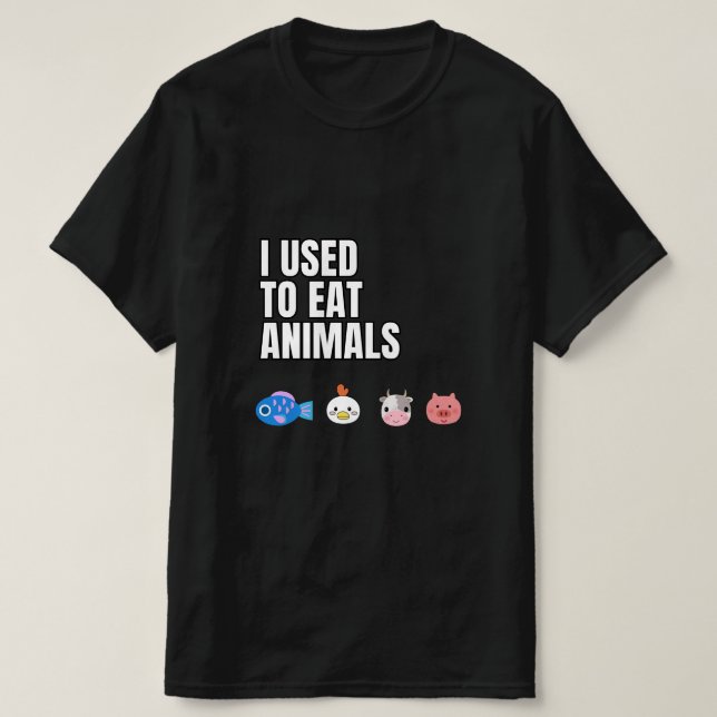 Camiseta para hombre 'Solía comer animales' (Diseño del anverso)